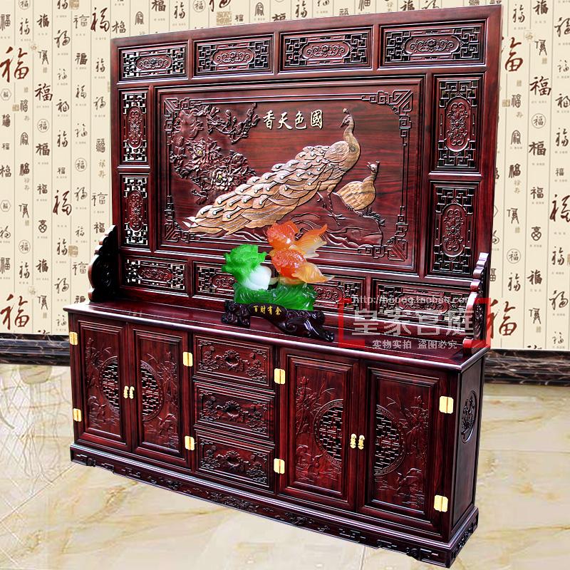 East African Black Acid Branch Furniture Redwood Screen Screen Screen Screen Screen Divided Double-sided Sculpture Screen