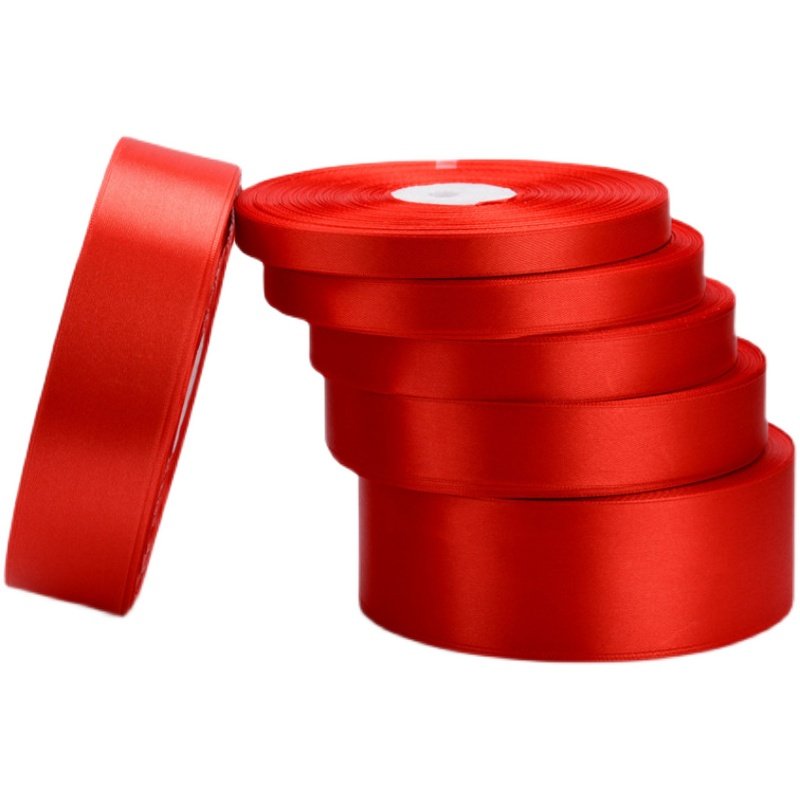 Big Red Ribbon Ribbon Hospital Factory 6S Polyester Fiber Ribbon Gift Packing with Handmade DIY Ribbon Red Ribbon