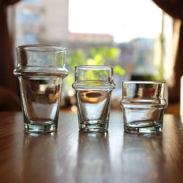 French Beldi handmade glass-cup day-style nitty-gritty coffee cup fine brewery cup cold drink