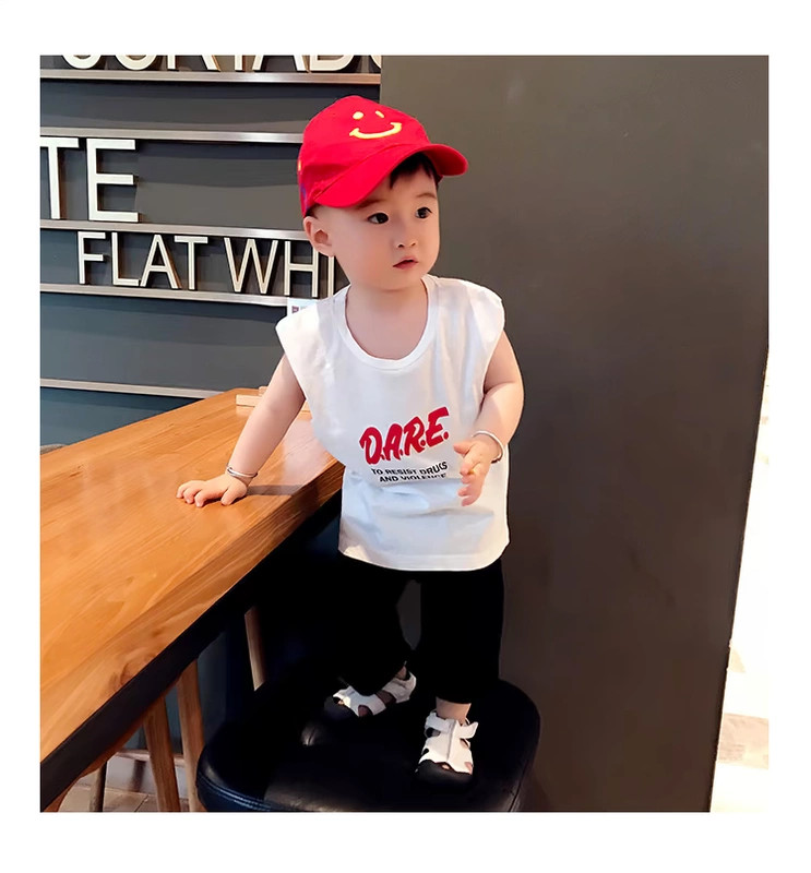 Mùa hè 2018 mới cho bé gái Áo thun ngắn tay trẻ em mùa hè mặc áo sơ mi 0 nam 3 tuổi ra quần áo cotton