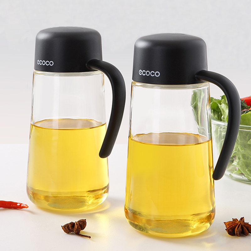 Automatic opening and closing oil pot large capacity thickened glass anti-leak bottle Home Kitchen Gravity Soy Sauce Bottle Oil vinegar jar