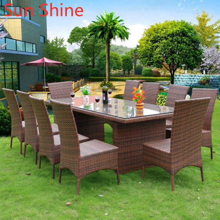 Outdoor rattan chair Leisure high back chair Balcony terrace Courtyard Cafe table and chair set Creative dining table combination