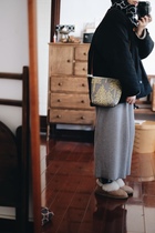 Mosumo South independent studio All Kawamaki Ming suede cloth pine mesta zipper bag obliquely satchel