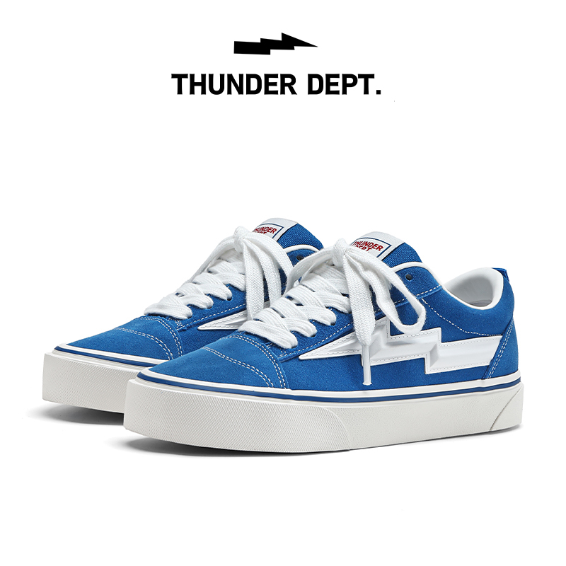 Thunder Dept. Stylish Official Lightning Shoes for Men and Women, Suede Leather Street Sports Skateboard Shoes