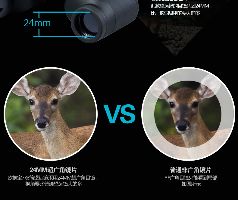 Ou Shibao ống nhòm thông thường độ nét cao tầm nhìn ban đêm không hồng ngoại cầm tay mini-mini bỏ túi - Kính viễn vọng / Kính / Kính ngoài trời ống nhòm du lịch