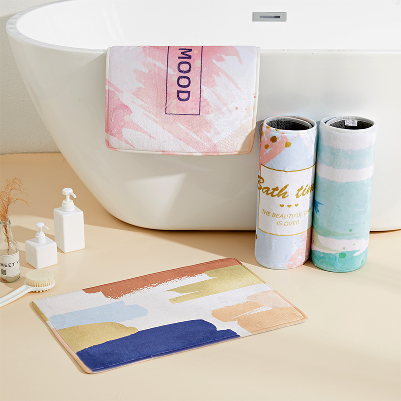 Bathroom Absorbent Ground Mat Dressing Room Doormat anti-slip toilet Foot Cushion Door Mat in door cushions Bedroom Home Carpet