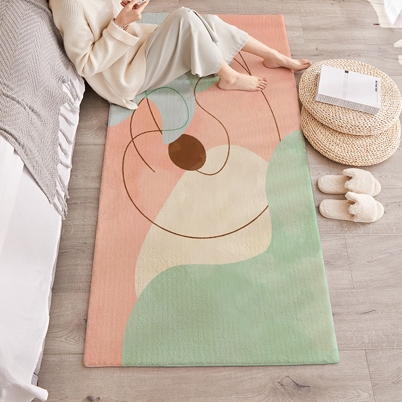 Nordic Bedrooms Sofa Ground Mat Full bunk beds Rectangular Bedside Stylish Carpet Sleepable to Seat Tea Table Mat Foot Mat