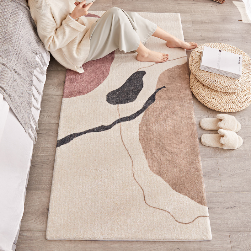 Nordic bedroom bedside carpet home room living room floor mat net red simple cute plush sofa coffee table blanket