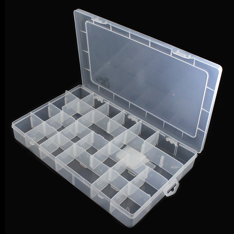 Penggong 28 grid electronic component box detachable hardware electronic classification box large screw patch transparent parts box