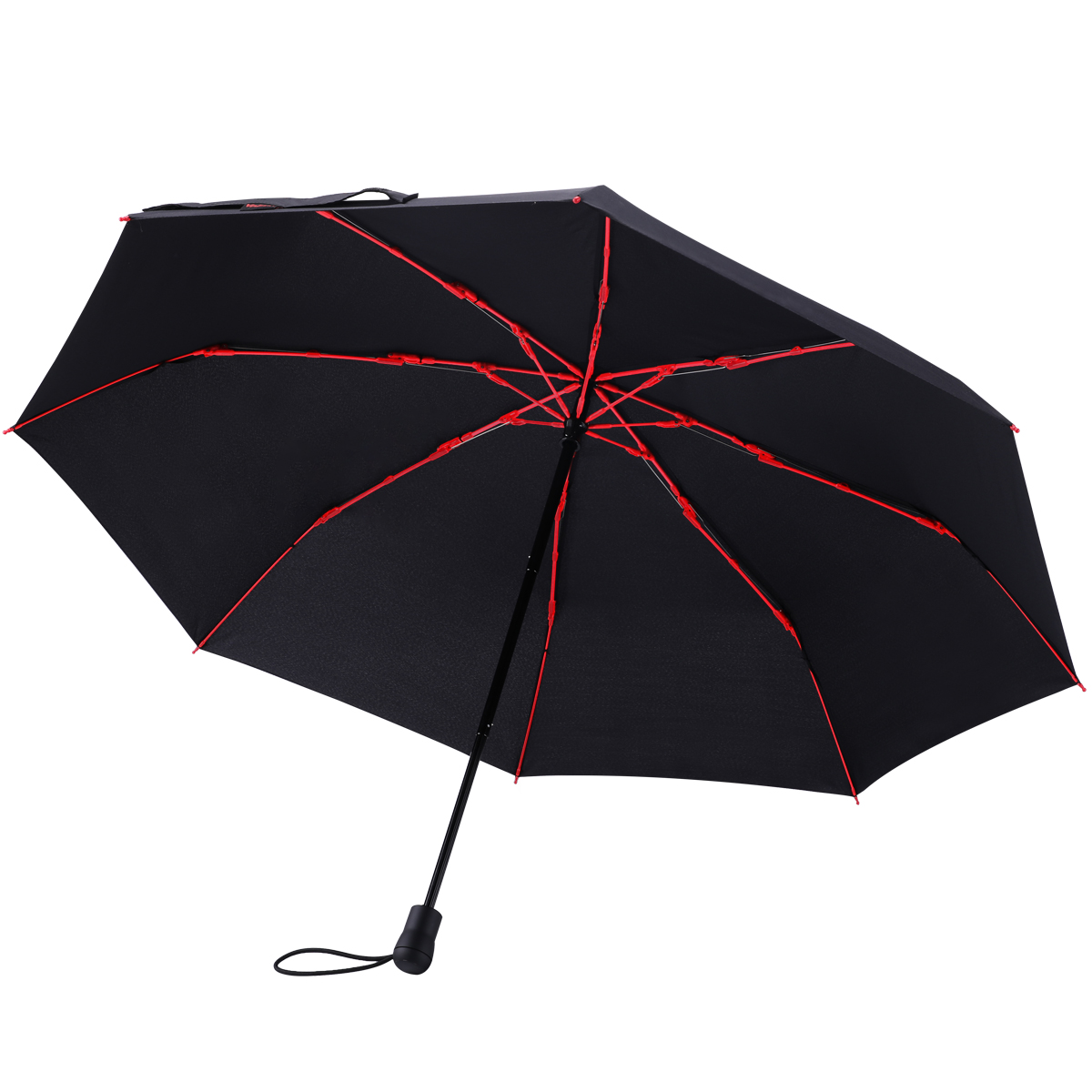 Export to Japan's new foreign trade tail single goods black manual 8-bone folding sunny umbrella with good toughness double portable