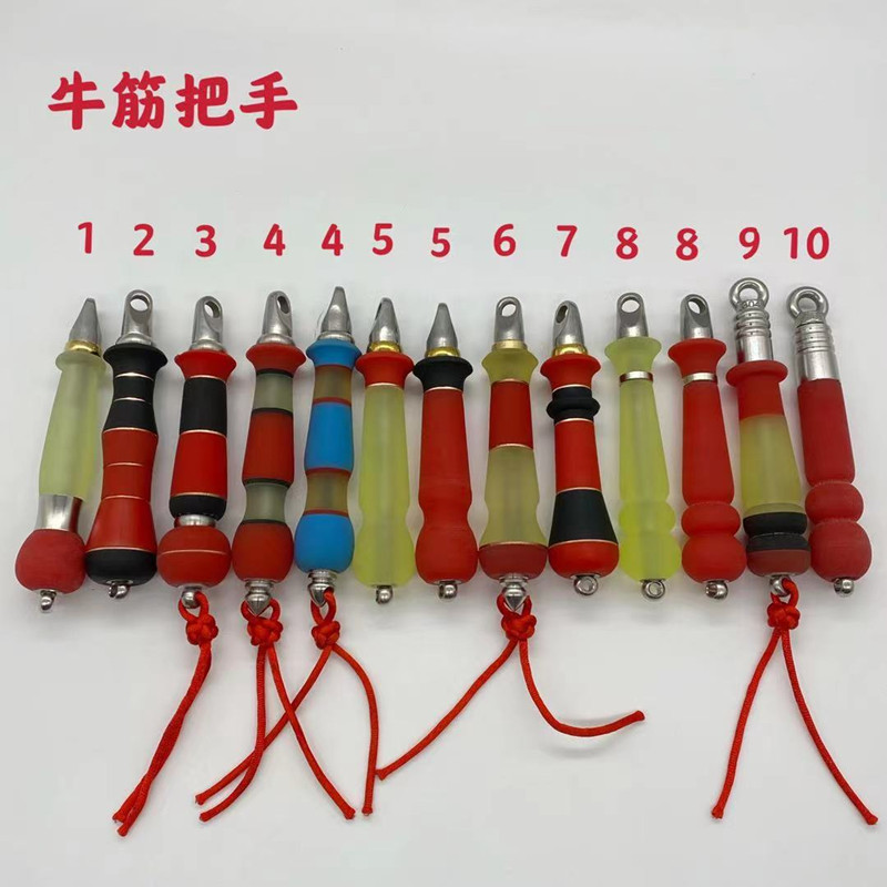 Beef tendon handle fitness whip handle Kirin whip color Oxford handle stainless steel accessories whip whip handle