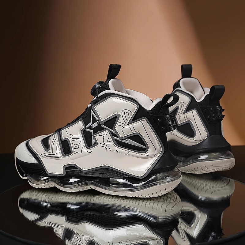 Iverson/Ai Iverson Basketball Shoes for Men, Leather Surface, Wear-Resistant, New Model 2026 Spring/Summer, Official Store, No Need to Tie Laces, Air Cushion