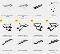 topeak mountain MTX gravel road car RX screw-free quick removal front and rear shelf TETRARACK pack