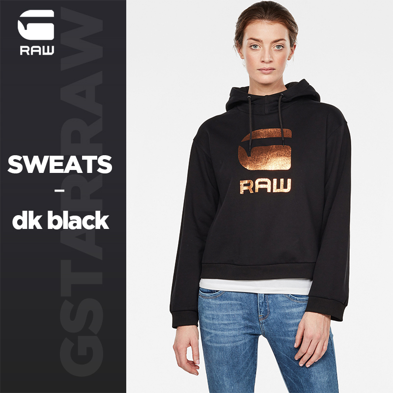 G-STAR RAW Ladies Fashion Casual Graphic Hooded Sweatshirt D15964