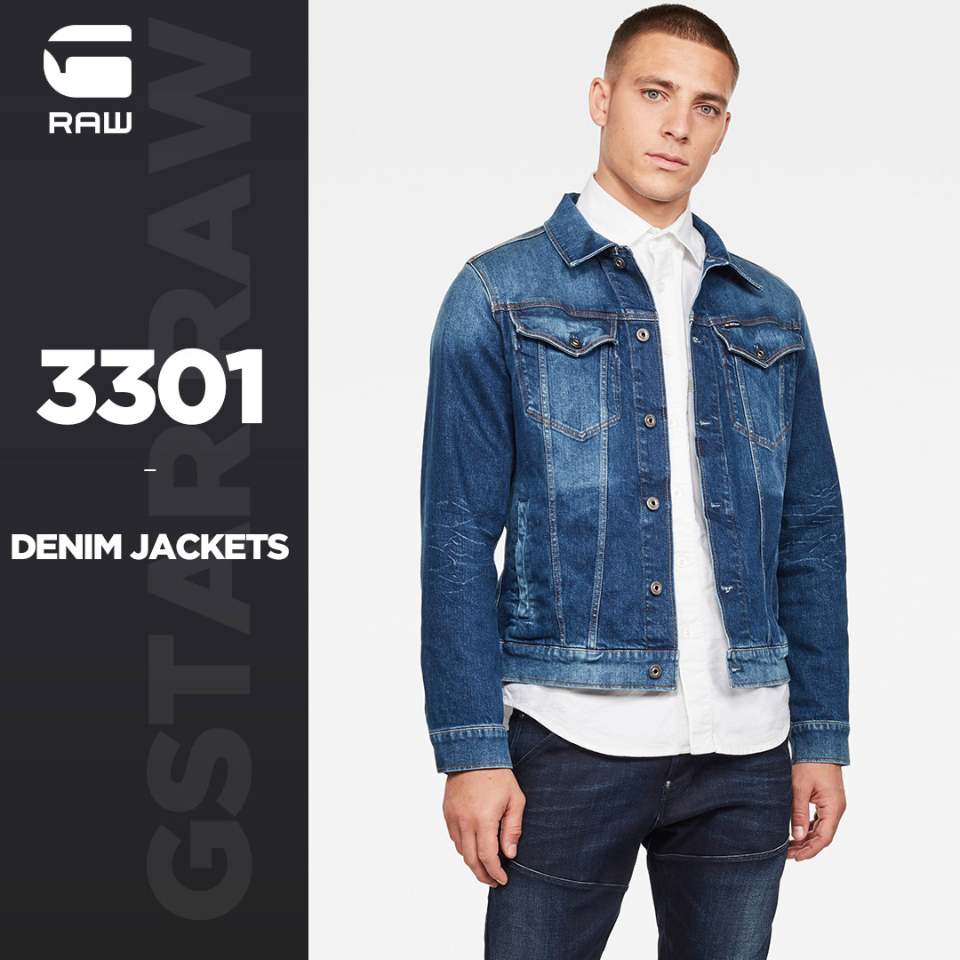 G-STAR RAW Spring and Autumn Men's Fashion and Leisure 3301 Cowboy Jacket D11150