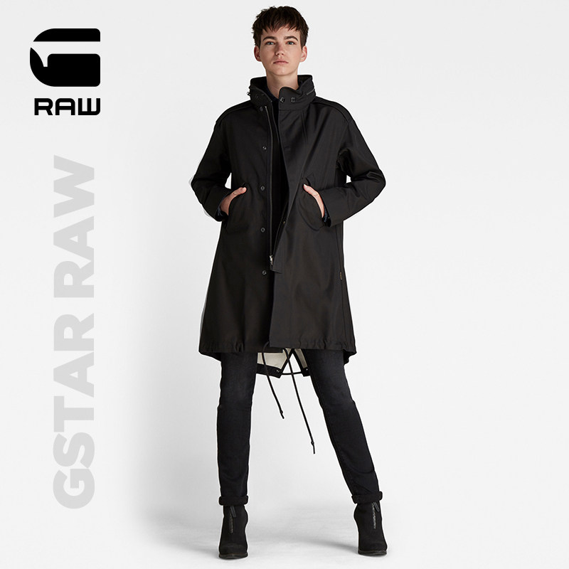 G-STAR RAW2021 spring summer ladies Fishtail loose casual even hat jacket jacket D19071