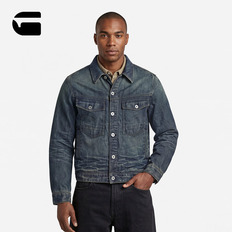 G-Star Dakota Trendy Men's Jacket Retro Street Style American Style 26 Autumn New Denim Jacket D23593 G-Star Dakota Trendy Men's Jacket Retro Street Style American Style 26 Autumn New Denim Jacket D23593