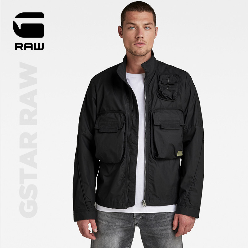 G-STAR RAW jacket men's spring and autumn season trendy flip pocket Pilot Collar Jacket D20121