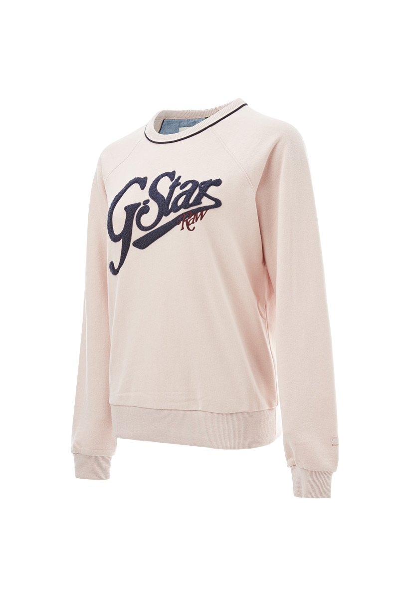 G-STAR RAW SPRING AUTUMN LADY ROUND COLLAR SLEEVE HEAD GRAPHIC LONG SLEEVE THICK COTTON TD14700