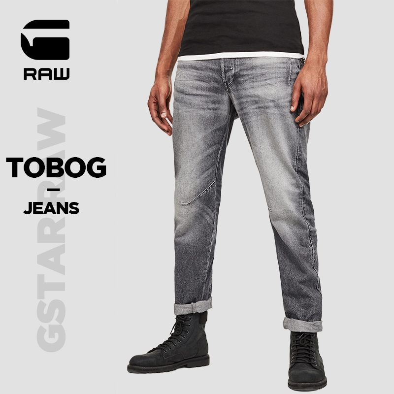 G-STAR RAW Spring Summer Men's Fashion Loose Tobog 3D Meniscus Jeans Dark D14459