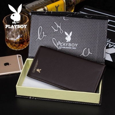 Fashionable European and American Style Men's Long Wallet, Soft Leather Wallet with Clasp, Mobile Phone Pouch, Zippered Coin Purse, Trendy Youth Wallet