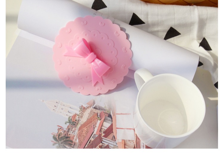 Thực phẩm cấp silicone con dấu nắp cốc 12cm Phim hoạt hình đa chức năng chống bụi nắp cốc ly uống nước