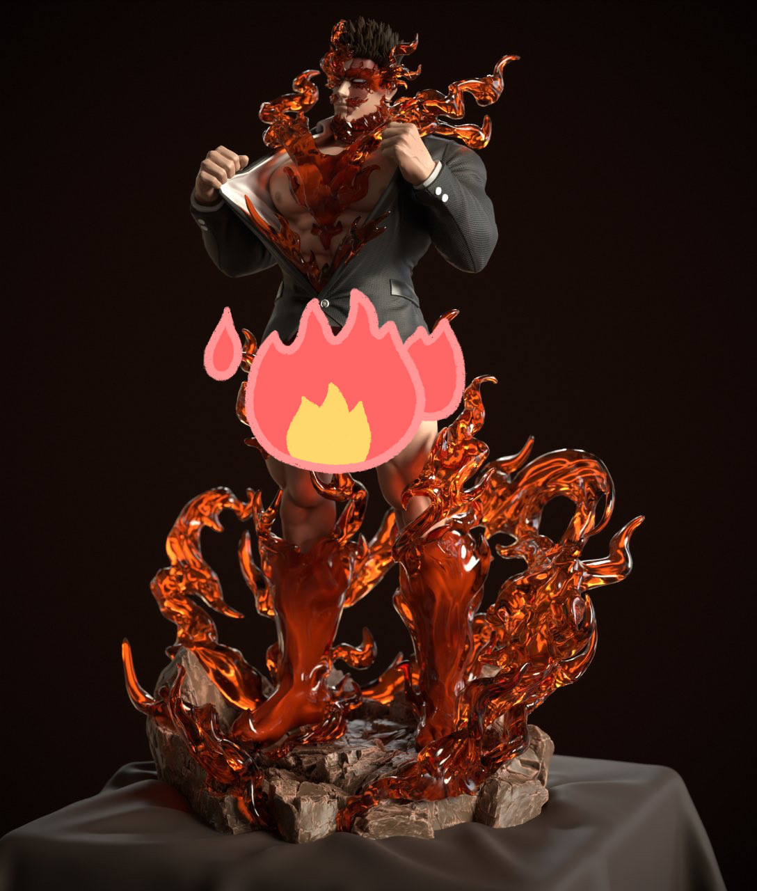 Weare A Design Studio My Hero Academia Endeavour Resin Statue In