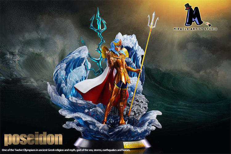 Staint Seiya Poseidon 1/6 Resin Model Painted Statue In Stock MAS