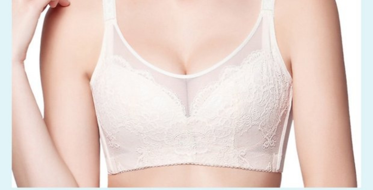 Furmani Fenhua kích thước lớn chất béo mm siêu mỏng mẫu cốc không có vòng thép áo ngực ngực tụ tập đồ lót nữ màu trắng áo bra quây