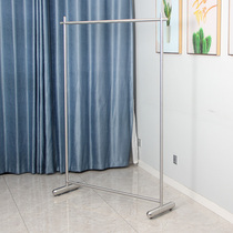 Clothing Store Show Rack Ground Type Stainless Steel Hanging Hanger Display Rack Middle Island Side Hanging Mesh Red Womens Clothing Store Shelves
