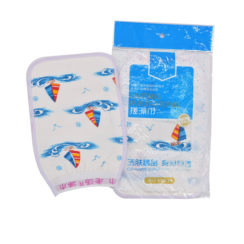 Old soup rubbing towels bath towels Sailboat Double Bath Gloves easy to take a shower down the mud full-Taobao