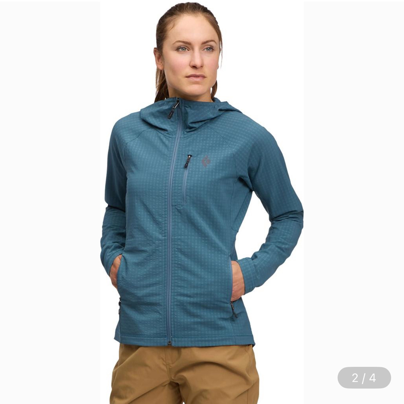 Black Diamond Coefficient Women's Windproof Softshell Fleece Jacket Benchmark R1Tf