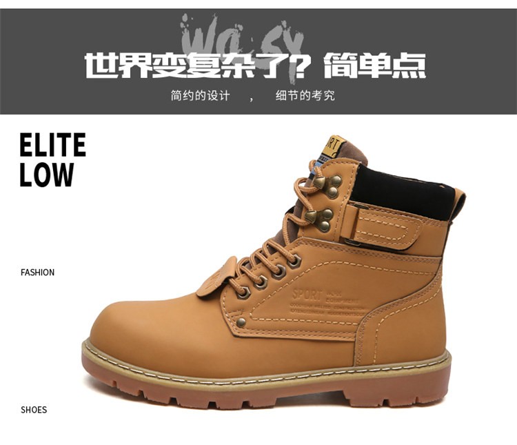 Mùa hè cao để tăng chiều cao giày nam 10CM Giày Martin tăng giày nam Giày thể thao tăng giày nam - Giay cao giày lười thể thao nam