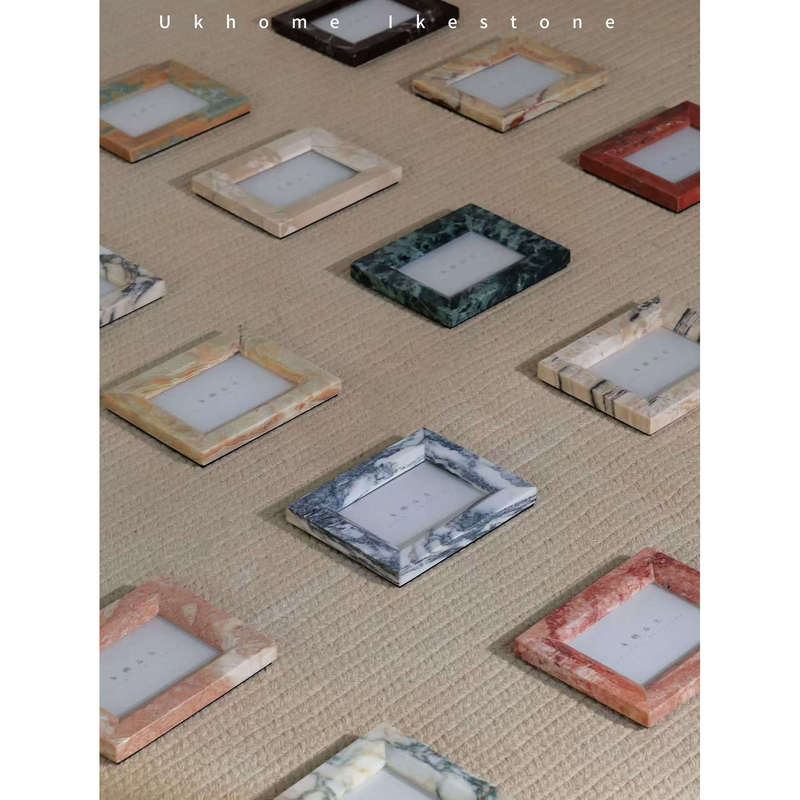 Natural Marble Tabletop Small Photo Frame Bedroom Bedside Study Room Decoration Light Luxury Style Decorative Photo Frame Natural Marble Tabletop Small Photo Frame Bedroom Bedside Study Room Decoration Light Luxury Style Decorative Photo Frame