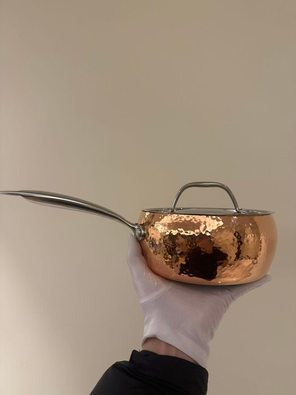 【Stiftskeller】Handmade Hammered Copper Milk Pot from Austria 16*8cm (Not Suitable for Induction Cookers)