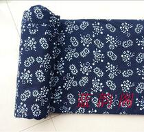 Handmade DIY Fabric China Wind Pure Cotton Blue Printed Cloth Handmade Plant Printing Zero Head Cotton Cloth Material Multicolored
