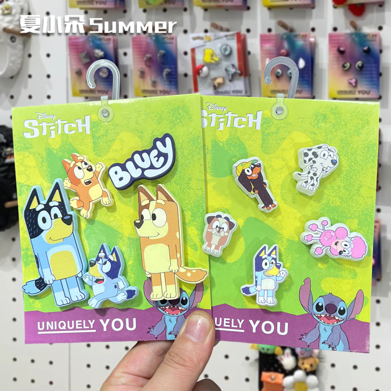 Crocs Shoe Accessories and Decorations Suitable for Crocs Shoes, Featuring Children's 3D Cartoon Bluey Design Crocs Shoe Accessories and Decorations Suitable for Crocs Shoes, Featuring Children's 3D Cartoon Bluey Design