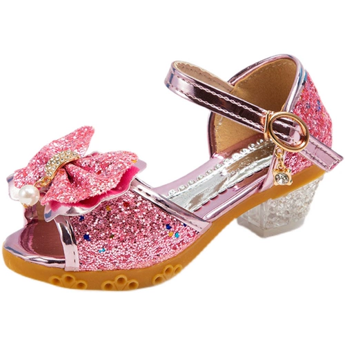 Высокие сандалии для принцессы, летняя обувь, 2024 года, в корейском стиле, подходит для подростков