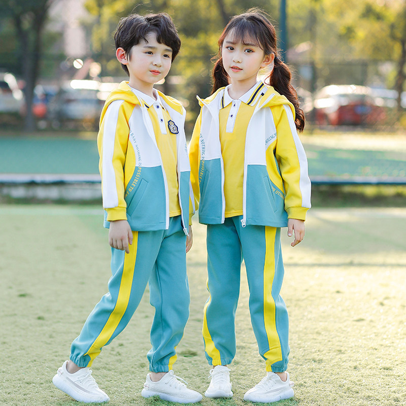 Kindergarten Garden Clothing Spring Autumn Clothing Short Sleeves Three Sets Elementary School Uniforms Children's Autumn And Winter Games Class Clothes