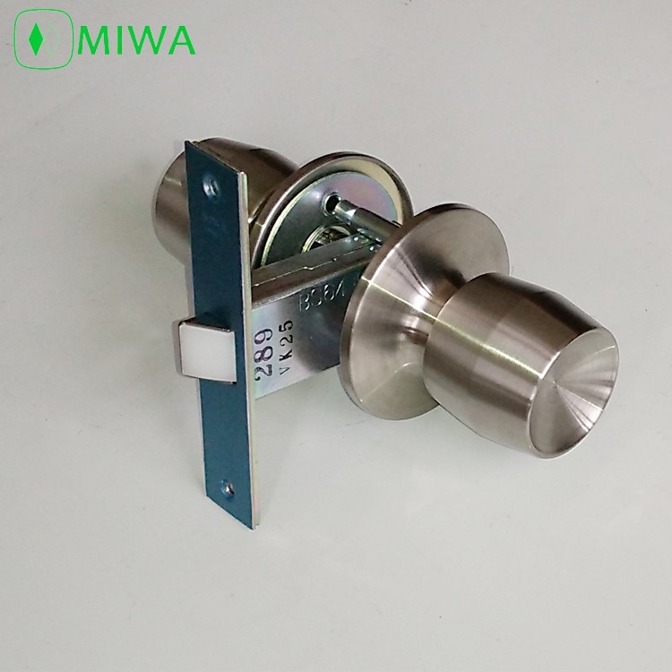 日本MIWA HM-0型不锈钢虚碰锁 无锁芯单舌球形锁 适用42-50mm门厚-Taobao-Tmall