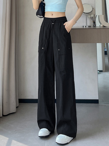 Girls' Summer Cargo Pants Thin Style 2026 New Model Big Girl Casual Pants Youth Straight-Leg Pants Summer Fashion — 3