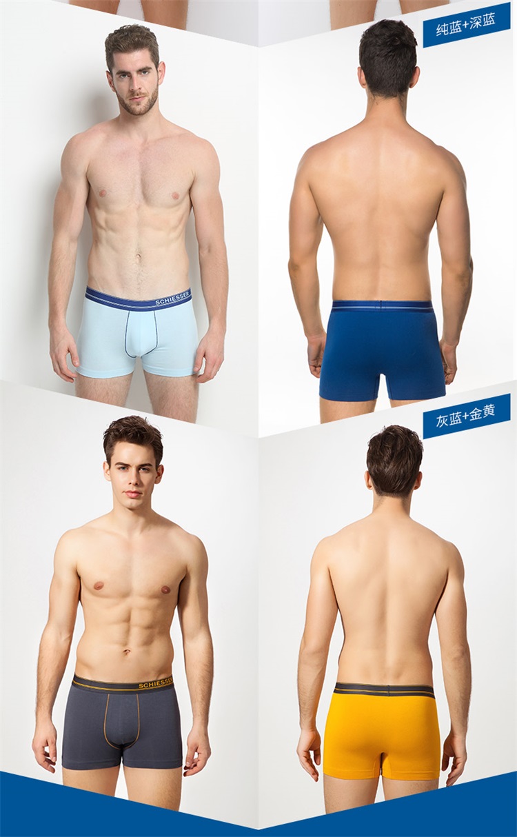 Schiesser / Shuya [2 Pack] S2 Male Cotton Mid-mid Shumei Cotton Quần yếm thoáng khí 2063T quần lót khe nữ triumph