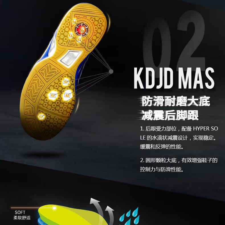 18 năm mới Authentic Kaoru KUMPOO đào tạo thi đấu chuyên nghiệp giày cầu lông nam và nữ có cùng đoạn hấp thụ sốc KH-57 giày cầu lông, bóng chuyền