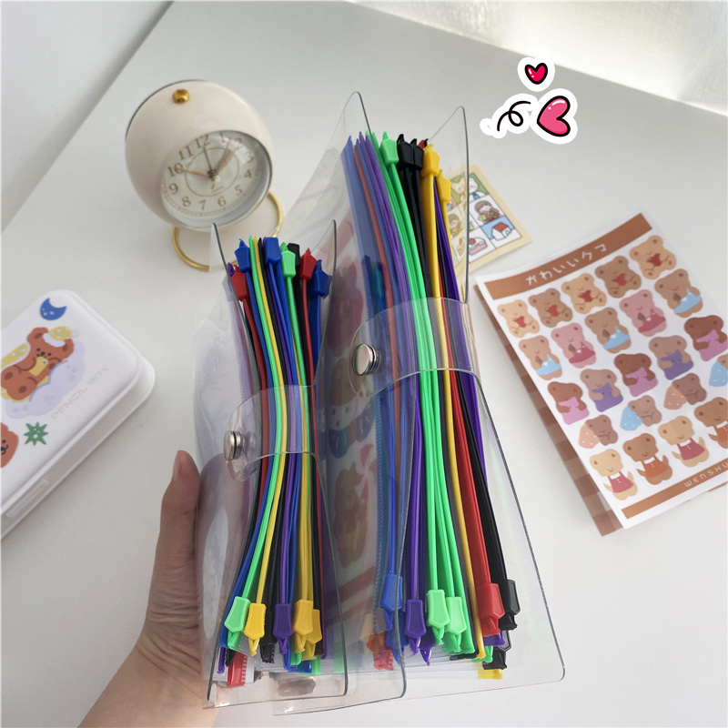 A5A6 loose-leaf zipper bag replaceable core color classification index storage bag portable bill material finishing