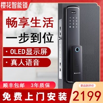Sakura Smart Lock DZ-F5 Fingerprint Lock Household Security Door Entry Door Electronic Door Lock Package Installation