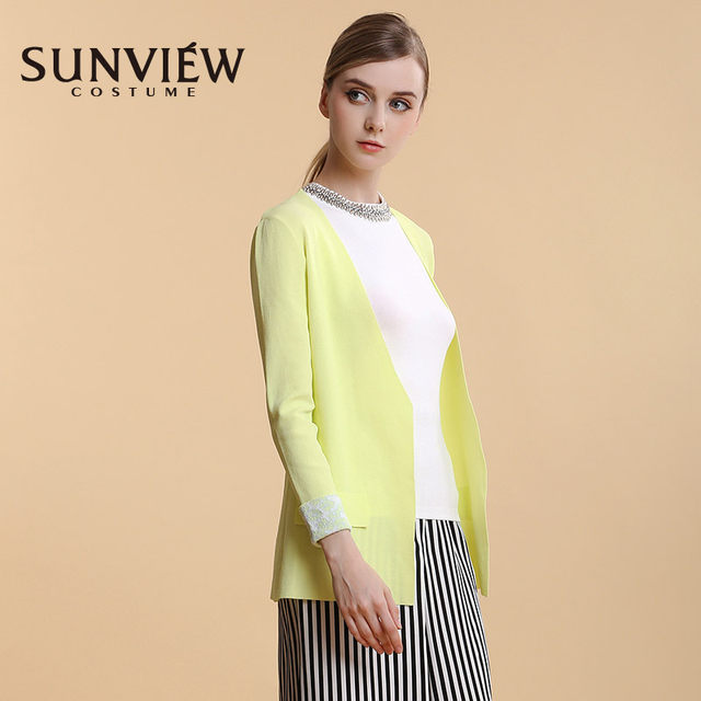 sunview Shangyue sweater ຂະຫນາດນ້ອຍ cardigan ແມ່ຍິງ tops ບາງຄົນອັບເດດ: counter ແທ້ຈິງແຂນຍາວແບບນອກ