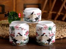 Thrush wax beak bird jar blue and white set Cup bird food lark water bowl wax mouth Starling brother Jingdezhen