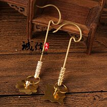 Brass small hook (embroidered eye Jade Bird stone swallow Red Son small square cage small adhesive hook red seed Indigo chin bird cage accessories