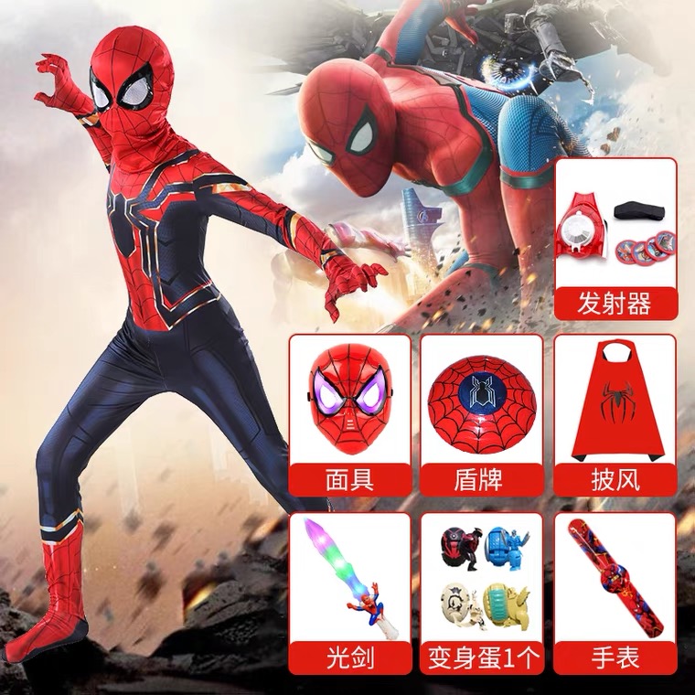 Spider man clothes suit with body clothes boy suit children's children's clothes cos 61 Children's Day Performance costumes