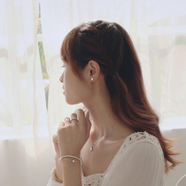 Zhongtan famous watch Diamond Star diamond earrings earrings set diamond necklace Korean fresh earrings simple temperament